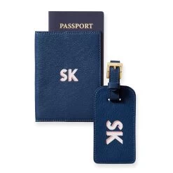 Leather Luggage Tag And Passport Case, Printed | 6 -Grocery Store img6c 22