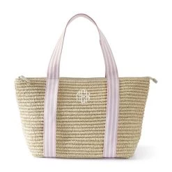 Ribbon Straw Zip-Top Travel Tote | 2 -Grocery Store img70c 3