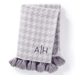 Italian Houndstooth Tassel Throw Blanket | 3 -Grocery Store img75c 26