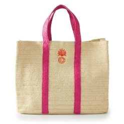 Oversized Straw Beach Tote | 1 -Grocery Store img75c 5