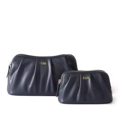Bella Vegan Leather Ruched Pouch Set | 5 -Grocery Store img76c 5