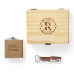 Flask And Wine Opener Gift Set | 2 -Grocery Store img79c 27