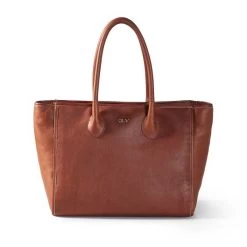 Elisabetta Leather Zip-Top Tote | 1 -Grocery Store img80c