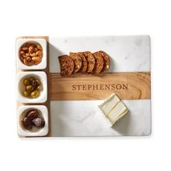 Wood And Marble Appetizer Serving Platter | 2 -Grocery Store img81c 19