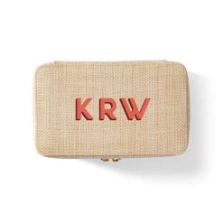 Medium Raffia Travel Jewelry Case | 2 -Grocery Store img81c 7