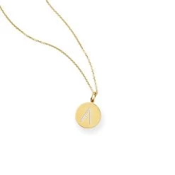 Sarah Chloe Single Initial Disc Necklace | 4 -Grocery Store img85c 6