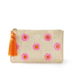 Hand Embroidered Raffia Tassel Pouch | 2 -Grocery Store img87c 5