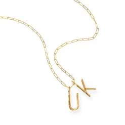 Sarah Chloe Andi Long Link Initial Necklace | 6 -Grocery Store img8c 26