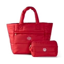 Lightweight Packable Puffer Tote And Pouch Gift Set | 3 -Grocery Store img8c 36