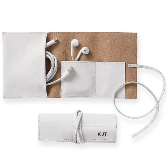 Leather Charger Roll Up, Neutrals | 7 14 Leather Charger Roll Up, Neutrals | 7 - Image 12