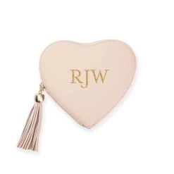 Heart Leather Tassel Zipper Pouch, Foil Debossed | 2 -Grocery Store img99c 4