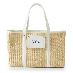 Palermo Straw Beach Tote | 2 -Grocery Store img9c 1