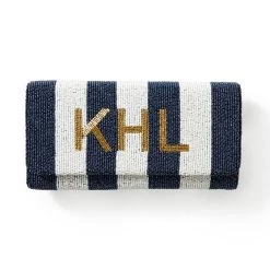 Cabana Stripe Beaded Foldover Crossbody Clutch | 2 -Grocery Store img9c 15