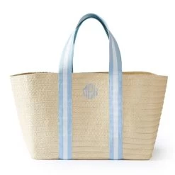 Oversized Ribbon Straw Beach Tote | 6 -Grocery Store img9c