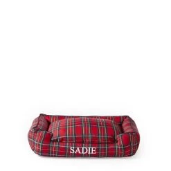 Jax & Bones Plaid Dog Lounge Bed | 6 -Grocery Store img9c 49