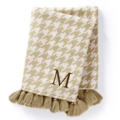 Italian Houndstooth Tassel Throw Blanket | 3 -Grocery Store img9c 52