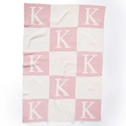 Initial Block Baby Crib Blanket | 3 -Grocery Store initial block baby crib blanket 2 c