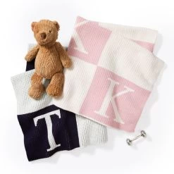 Initial Block Baby Crib Blanket | 3
