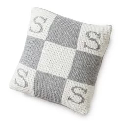 Initial Block Knit Pillow | 5 -Grocery Store initial block knit pillow 1 c 1