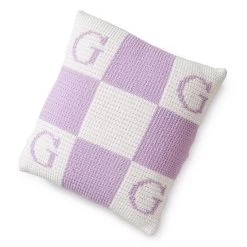 Initial Block Knit Pillow | 5 -Grocery Store initial block knit pillow 1 c