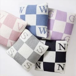 Initial Block Knit Pillow | 5