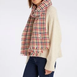 Italian Houndstooth Plaid Blanket Scarf | 3 -Grocery Store italian houndstooth plaid blanket scarf c 4