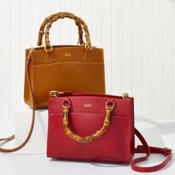 Bamboo Italian Leather Crossbody | 2