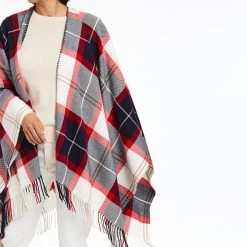 Italian Plaid Poncho | 4 -Grocery Store italian plaid poncho 4 c
