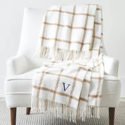 Italian Windowpane Throw Blanket | 4 18 Italian Windowpane Throw Blanket | 4 -Grocery Store italian throw blanket c 8