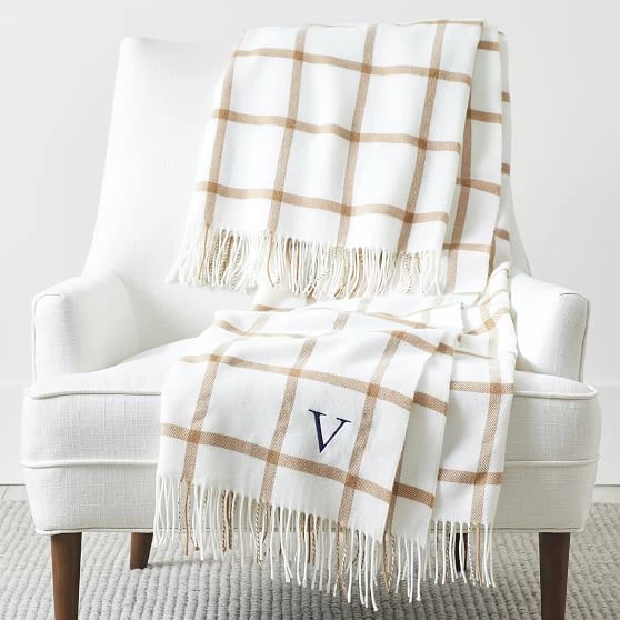 Italian Windowpane Throw Blanket | 4 6 Italian Windowpane Throw Blanket | 4 - Image 4