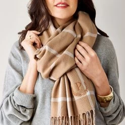 Italian Windowpane Blanket Scarf | 2 -Grocery Store italian windowpane blanket scarf c 2