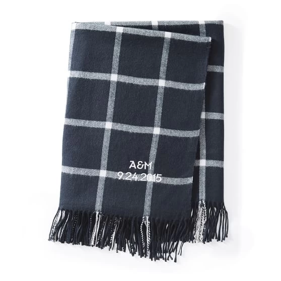 Italian Windowpane Throw Blanket | 4 4 Italian Windowpane Throw Blanket | 4 - Image 2