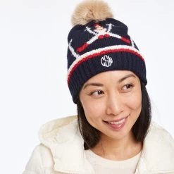 Jumping Skier Pom Pom Hat | 1 -Grocery Store jumping skier pom pom hat 1 c