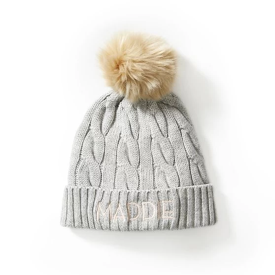 Kids Cable Knit Pom Pom Hat | 3 5 Kids Cable Knit Pom Pom Hat | 3 - Image 3