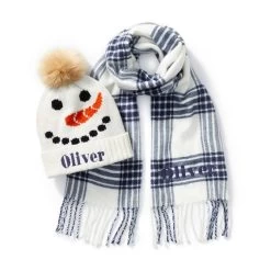 Kids Scarf And Hat Snowman Gift Set | 1