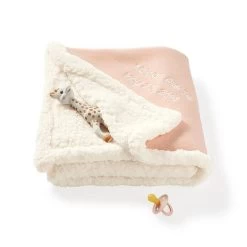 Knit And Sherpa Stroller Blanket | 3 -Grocery Store knit and sherpa stroller blanket c 3