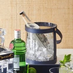 Leather And Glass Ice Bucket | 1