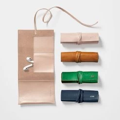 Leather Charger Roll Up, Neutrals | 7 20 Leather Charger Roll Up, Neutrals | 7 -Grocery Store leather charger roll up neutrals c 1