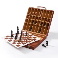 Leather Chess Game Set | 1 -Grocery Store leather chess game set 1 c