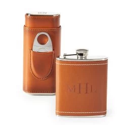 Leather Wrapped Flask | 5 -Grocery Store leather cigar case c