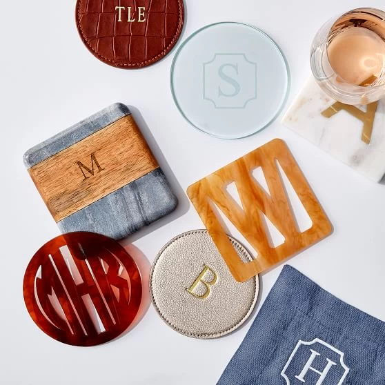 Leather Coasters, Set Of 4 | 1 3 Leather Coasters, Set Of 4 | 1