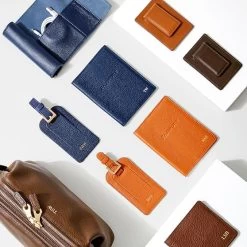 Leather Luggage Tag & Passport Case Set | 8 -Grocery Store leather luggage tag passport case set c 5