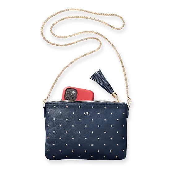 Leather Tassel Zipper Crossbody, Foil Debossed | 4 6 Leather Tassel Zipper Crossbody, Foil Debossed | 4 - Image 4