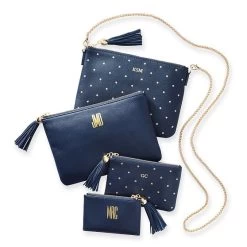 Leather Tassel Zipper Pouch, Foil Debossed | 26 -Grocery Store leather tassel zipper pouch foil debossed c 6