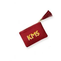 Leather Tassel Zipper Pouch, Printed | 15 -Grocery Store leather tassel zipper pouch printed c 6