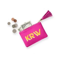 Leather Tassel Zipper Pouch, Printed | 15 -Grocery Store leather tassel zipper pouch printed c 8