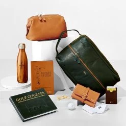 Baseball Leather Travel Pouch | 1 -Grocery Store leather travel shoe bag c