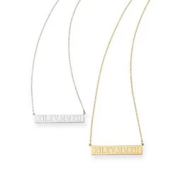 Leigh Bar Necklace, Roman Numerals | 2 -Grocery Store leigh bar necklace roman numerals c 2