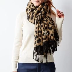 Leopard Print Blanket Scarf | 3
