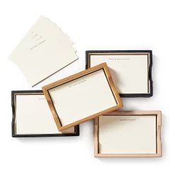 Letterpress Memo Cards In Leather Holder | 8 -Grocery Store letterpress memo cards in leather holder c 2